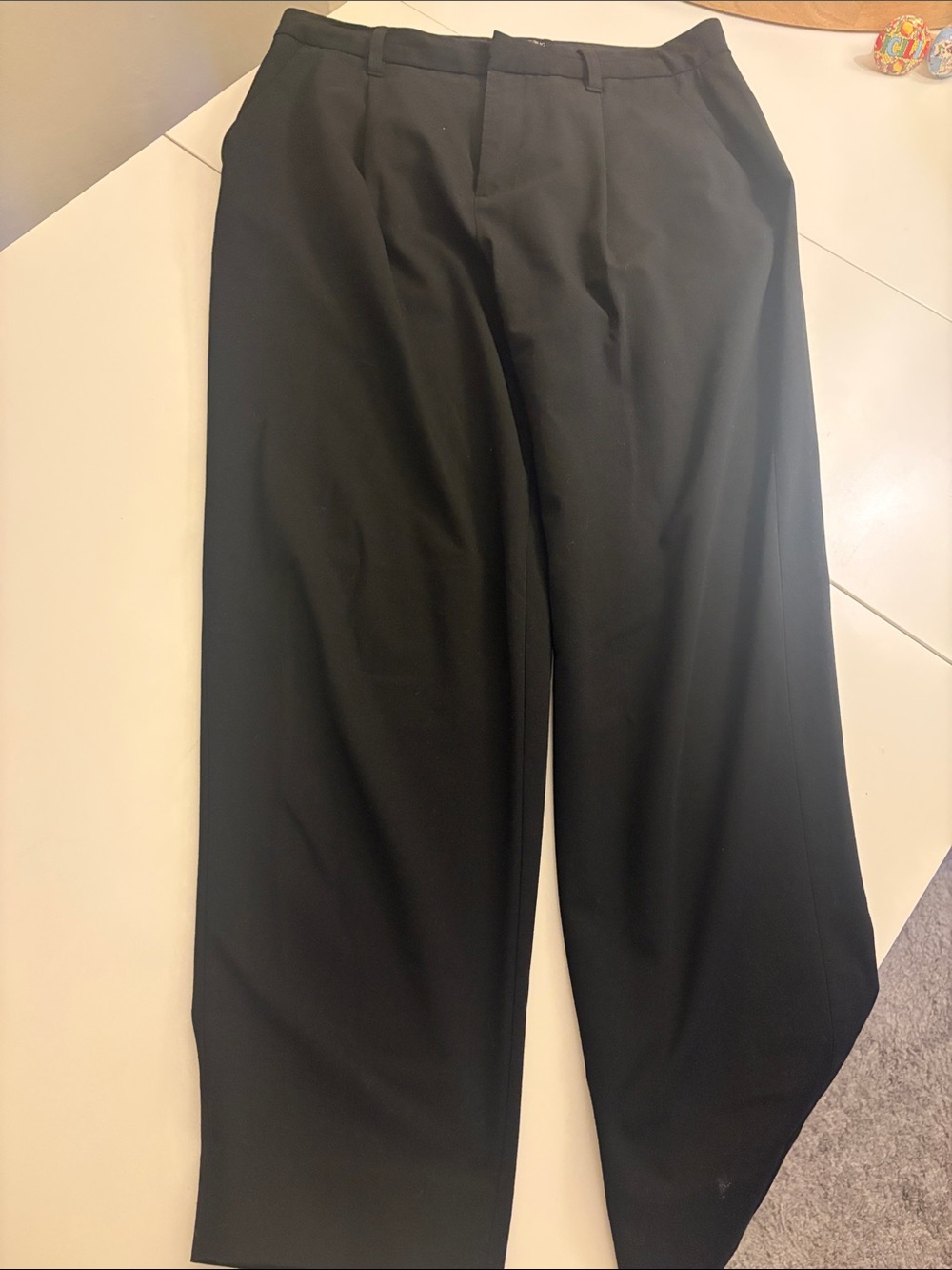 Banana Republic High Rise Tapered Black Work Trouser